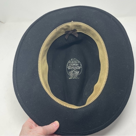 Country Gentleman Fedora Hat Black - Picture 5 of 7